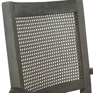 OSP Home Furnishings Dlx Cane Back Bankers Chair Antique Grey / Grey