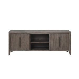 English Elm Avana Fully Assembled Acacia Media Console with Bronze Hardware for Living Rooms B108P468529