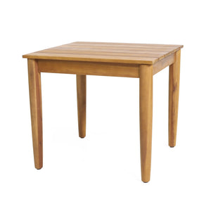 English Elm Rustic Acacia Wood Rope Woven Chair and Slat Table Set for Patio Comfort N769P326314T_70151.00