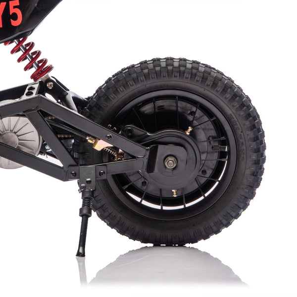English Elm 24v 250w Kids Off-road Electric Motorcycle with Led Lights Bluetooth and Rear Suspension W1578P203984