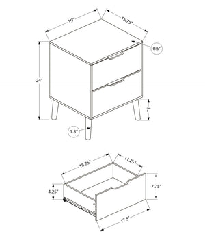English Elm Accent Side Table Rustic Grey Laminate Compact Storage Cabinet Transitional Bedroom White B2710P461712
