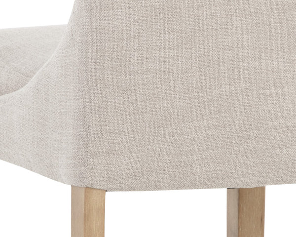 Sunpan ROSINE Counter Stool - Effie Flax Upholstered Design with Solid Birch Legs for Modern Comfort & Style 108584