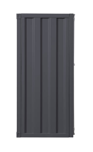 English Elm Cargo Cargo Gunmetal Finish Vanity Desk with Industrial Metal Frame, Single Smooth-Glide Drawer, 39"L Gunmetal 51 L x 32 W x 10 H B2726P263378