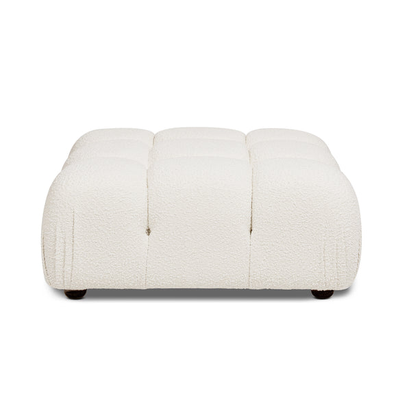English Elm Jennifer Taylor Home - Marcel 36" Bubble Modular Cocktail Ottoman with Bouclé Upholstery, Low 15" Seat, Luxe Foam Support White B2719P238413