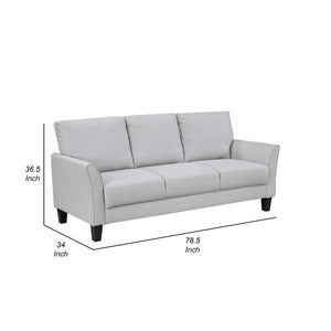 English Elm Xumo Contemporary Sofa Textured Gray Upholstery Tapered Legs Living Room Seating B056P417047