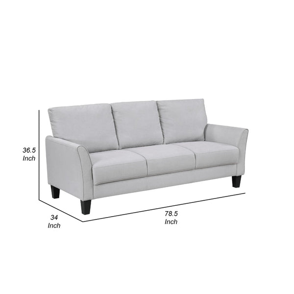 English Elm Xumo Contemporary Sofa Textured Gray Upholstery Tapered Legs Living Room Seating B056P417047