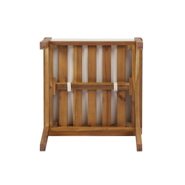 English Elm Outdoor Acacia Wood Armchairs Set with Wicker Backs and Cushioned Seats for Patio N762P403831T