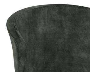 Sunpan ERIC Dining Chair - Stylish Nono Dark Green Upholstery with Mid-Century Design & Modern Comfort 107512