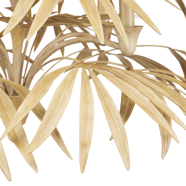 Calliope Coco Cream Chandelier - Nature-Inspired Wrought Iron Design for Elegant Indoor Spaces