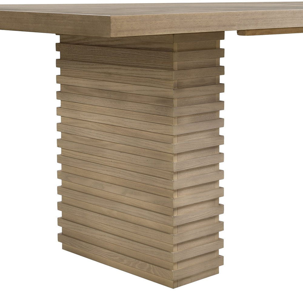 English Elm Christopher Knight Home® - 95Inches Contemporary Industrial Dining Table In Light Ash - Seats 6-10, Durable, Stylish Centerpiece N771P346933A_N771P346934A