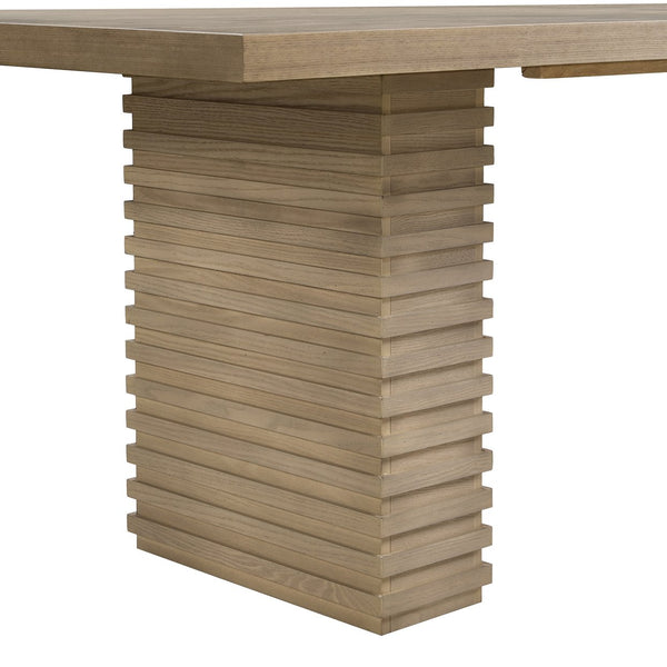 English Elm Christopher Knight Home® - 95Inches Contemporary Industrial Dining Table In Light Ash - Seats 6-10, Durable, Stylish Centerpiece N771P346933A_N771P346934A