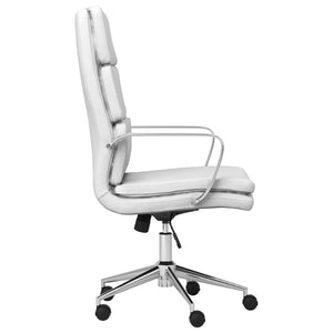 English Elm Molly Leatherette High Back Office Chair with Chrome Base and Ergonomic Arm Support B062P451989