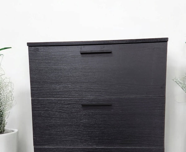 English Elm Oliver Four-Drawer Jumbo Chest Black — Extra-Deep Storage, Full-Extension Ball-Bearing Slides, Water & Heat Resistant (23.4x31.7x5.9) B040S00078