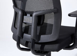 English Elm Complus Ergonomic High-Back Mesh Office Chair with Polyester Seat, Adjustable Height & Arms, Black B091P340129