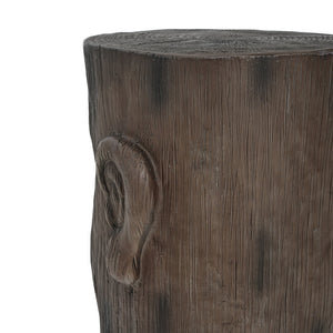 English Elm Christopher Knight Home® - Outdoor Moai Head Side Table - Light Grey Magnesium Oxide Pedestal, Weatherproof Accent Stool N770P342313L