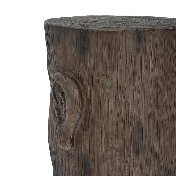 English Elm Christopher Knight Home® - Outdoor Moai Head Side Table - Light Grey Magnesium Oxide Pedestal, Weatherproof Accent Stool N770P342313L