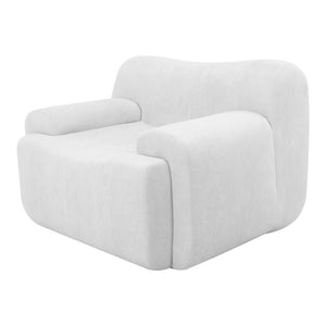 English Elm Wide Chenille Accent Chair Oversized Cozy Seat for Bedroom Living or Studio Spaces Beige W5385P433247