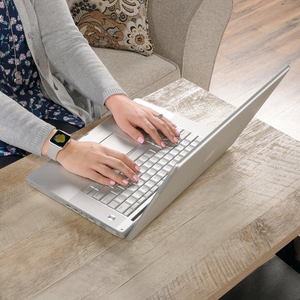 English Elm Lift-Top Coffee Table With Ample Storage - Stylish Brown Finish For Modern & Rustic Decor Spaces B356P402741