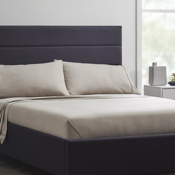 English Elm Weekender Microfiber Sheets Split Cal King – Deep Pocket 18" Fit, Wrinkle & Stain Resistant, Easy Care, Durable Sandstone B350P394986