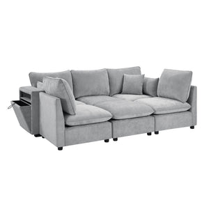 English Elm Swivel Barrel Accent Chair Chenille Tufted Round Club Seat for Living Room Lounge N719S002300E