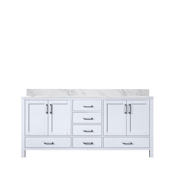 English Elm White Double Bath Vanity With Carrara Marble Top – Elegant Design, Ample Storage & Timeless Finish B2731P258901-GIGA