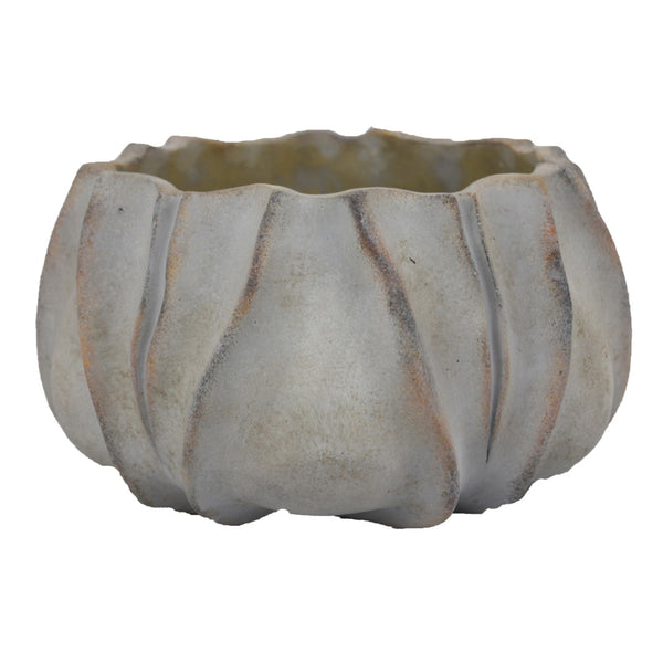 English Elm Kier Antique Gray Terracotta Planter Weathered Rustic Indoor Outdoor Patio Decor B056P417091