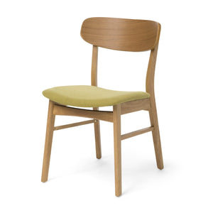 English Elm Christopher Knight Home® - DINING Chair with Cushioned Fabric Seat and Polished Wood Frame — Elegant Modern Comfort for Home Green 58925.00GTE