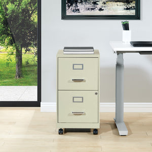 OSP Home Furnishings Metal File Cabinet Tan