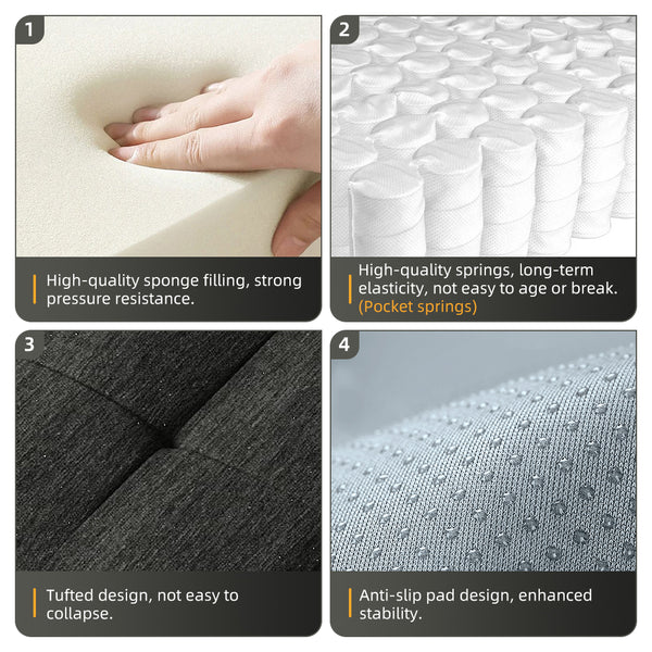 English Elm Modern Oversized Modular Sectional Sofa – Soft Chenille Fabric, 6 Pillows, Custom Layouts, No Assembly W1885S00078