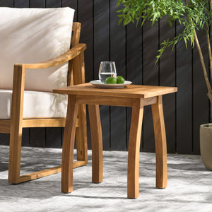 English Elm Christopher Knight Home® - Patio Acacia Wood Conversation Set - 2 Armchairs With Cushions & Selma End Table For Outdoor Bliss N770P264304T_57501.00ACA