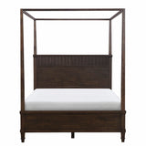 Martha Stewart Kenna Traditional Canopy Bed Queen MT115-1206 Dark Coffee