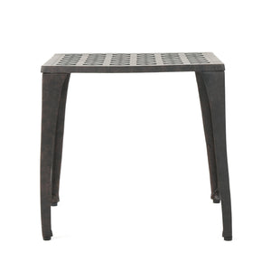 English Elm Christopher Knight Home® - Outdoor 18" Cast Aluminum Side Table - Elegant & Weather-Resistant Accent For Patio Or Indoor Use N773P348245B