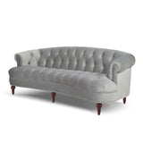 English Elm La Rosa Victorian Chesterfield Tufted Sofa, Opal Grey Velvet