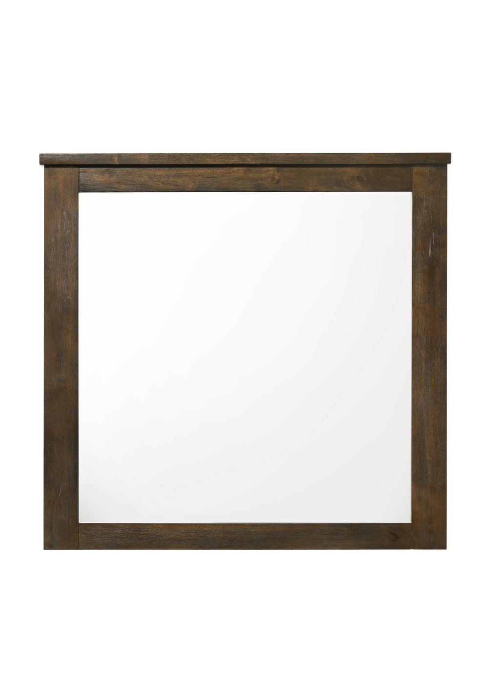 English Elm Merrilee Oak Finish Mirror - Minimalist 34"x33" Wall Mirror with Durable Wood-Composite Frame, Modern Elegance B2726P257357