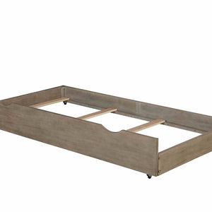 English Elm Transitional Twin Bed with Trundle Warm Gray Wood Grain Paneled Headboard Guest Room B2741S00851