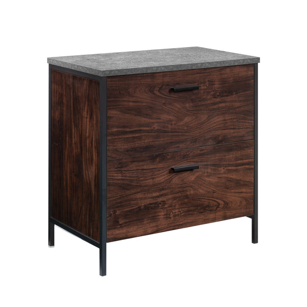 English Elm Lateral File - Dark Walnut Storage Solution With Modern Design For Home & Office Organization B356P354431