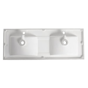 English Elm 60 Inch Gel Coat Resin Integrated Vanity Top Sculpted Basin for Modern Bathrooms W1972P349012
