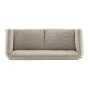 English Elm 82inches Boucle Textured Three Seat Sofa with Walnut Wedge Feet for Modern Living N771P205090V