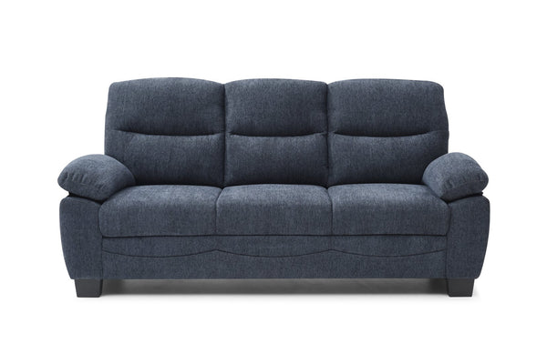 English Elm Summerton Plush Chenille Sofa with Pillow-Top Arms, Foam-Encased Coil Support, Removable Backrest Blue 31 L x 77 W x 15 H B078P349523