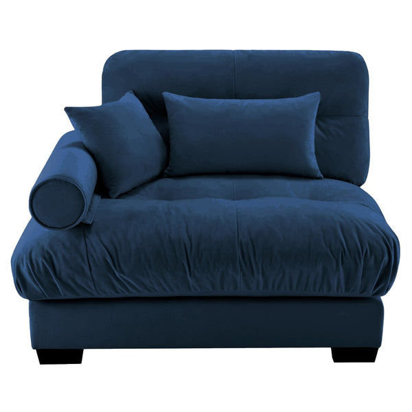 English Elm Milano Modular Sectional Piece in Plush Vintage Velvet with Bolster Arms W714P293273