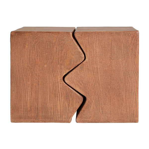 English Elm Christopher Knight Home® - MGO Rectangular Side Table Set of 2 – Durable MGO Outdoor Indoor Accent Stools, Weather-Resistant Patio Nesting End Tables Natural N770P341380N