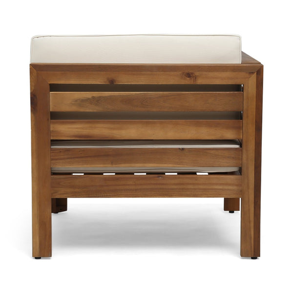 English Elm Cambridge Acacia Wood Outdoor L Shaped Sectional Sofa Set with Teak Finish Patio 63705.00BGE
