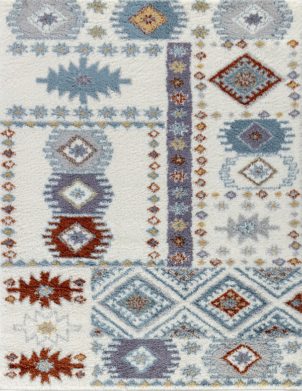 English Elm Loft Plush Ivory Shag Area Rug 5'3" X 7' - Soft, Durable & Stylish For Living Rooms & Bedrooms B186P181109