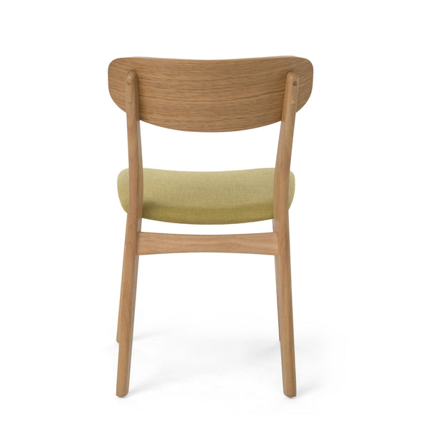English Elm Christopher Knight Home® - DINING Chair with Cushioned Fabric Seat and Polished Wood Frame — Elegant Modern Comfort for Home Green 58925.00GTE