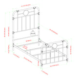 Twin Metal Pipe Bed Antique White BTMPAW Walker Edison
