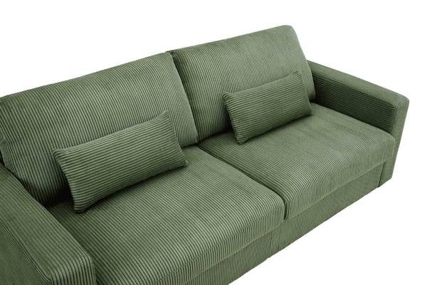 English Elm Modern Fabric Loveseat with Fsc Wood Frame Spring Cushions and Washable Covers W5515P443356