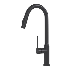 English Elm Bothwa Pull Down Kitchen Faucet with Stainless Steel Spout and Ceramic Cartridge Control Matt Black B2724P262920