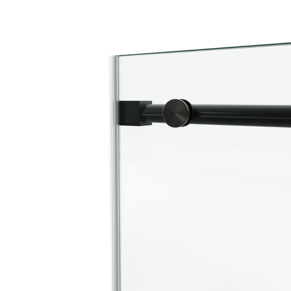 English Elm 72*76"fixed Sliding Frameless Shower Door 10mm Tempered Glass Stainless Steel Spa Bath T3177P320606