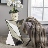 Christopher Knight Home® - Noble House - Amiel Geometrical Mirrored Side Table