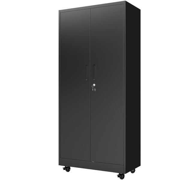 English Elm Metal Rolling Garage Cabinet with Pegboard Door Drawer Locking Storage and Adjustable Shelves T2398P465999